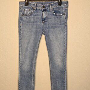 Rag & Bone Dre Style Kingston Raw Hem Low Rise Distressed Women's Jeans, Size 27